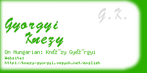 gyorgyi knezy business card